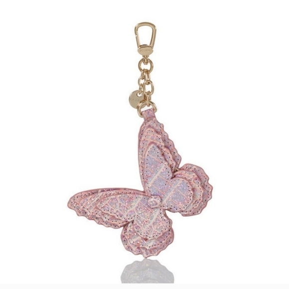🔹️Brahmin🔹️ PINK Pixie Dust Melbourne Butterfly Genuine Leather Tassel 🦋 - Picture 1 of 8